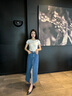Calvin Klein Jeans夏季女士復(fù)古經(jīng)典雙后袋ck前開叉牛仔長裙半身裙40WK882 NA6-牛仔藍(lán) XS 26 曬單實拍圖