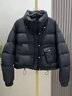 小棉襖女短款2024冬季新款韓版加厚羽絨棉服寬松顯瘦時尚棉衣外套 黑色 2XL【135-150斤】 曬單實拍圖
