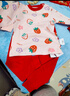 Classic Teddy兒童睡衣女童秋衣秋褲中小童衣服寶寶內(nèi)衣套純棉2件裝 草莓 90  曬單實(shí)拍圖