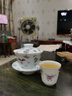 景德鎮(zhèn)陶瓷百花功夫茶具三才蓋碗套裝家用喝茶套組整套茶具主人杯粉彩瓷 粉彩百花蓋碗茶具套裝 曬單實(shí)拍圖