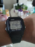 卡西歐男士手表10年電池 石英機芯 數字表100m防水鋼鐵之心腕表37mm表盤(pán) Black 44.2mm 曬單實(shí)拍圖