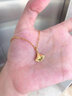 中國黃金（CHINA GOLD）小裙子黃金吊墜女新款5G閃耀金魚(yú)鱗情人情人節生日禮物送女朋友 蜂巢裙子吊墜【贈銀鏈】約1.8g 曬單實(shí)拍圖