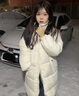 YOMC棉衣女寬松韓版秋冬棉服女冬季外套中長(cháng)款加厚棉襖2025冬新款潮服 米白色 L 建議140-170斤 曬單實(shí)拍圖