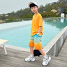NICKYBABY男童運(yùn)動短褲夏季薄款兒童冰絲速干休閑五分中褲大童男孩沙灘褲子 3281漸變【夏季冰絲薄款】 140 cm 曬單實(shí)拍圖