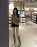 浪莎黑色高腰短褲女春秋新款百搭打底外穿美式辣妹顯瘦彈力西裝熱褲子 黑色 L 建議105-120斤 曬單實拍圖