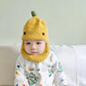 PEARL DIARY新款嬰兒帽子冬季口罩圍巾一體寶寶可愛(ài)萌恐龍男童護耳帽潮 恐龍一體 黃色 月到2歲 40到48厘米 3個(gè) 曬單實(shí)拍圖