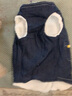 嬉皮狗（hipidog）彩色扣子冬季加絨加厚保暖狗狗衣服牛仔馬甲泰迪貓咪棉衣寵物服飾 深邦迪藍（可牽引） M 建議體重5-8斤 曬單實(shí)拍圖