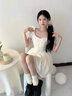 韓芯漫新中式小個子連衣裙夏季新款純欲溫柔風(fēng)公主裙仙女小短裙子夏天 白色小香風(fēng)氣質(zhì)女神范顯瘦蓬蓬裙 均碼(可備注碼數(shù)) 曬單實拍圖