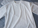 極溪t恤男夏季時(shí)尚潮流短7分袖男寬青少年校園風(fēng)冰絲衣個(gè)性潮流男 T05白色 4XL 曬單實(shí)拍圖