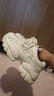他她tata夏季厚底透氣老爹鞋女鞋網(wǎng)面增高運(yùn)動(dòng)鞋WOG16BM4 白/灰紫 36 曬單實(shí)拍圖