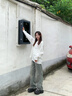 A CHOCK【Achock官方店】美式幻影印花長(zhǎng)t男春秋上衣服重磅長(zhǎng)袖打底 白色 L 曬單實(shí)拍圖