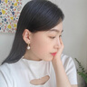 CHOMELTINEE貝珠耳環(huán)女小眾設計感高級生日禮物耳墜圓臉氣質(zhì)耳扣貝珠耳飾 金色貝珠耳環(huán)12mm 曬單實(shí)拍圖