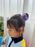 唐芙妮新款頭套發(fā)網(wǎng)女童丸子頭盤(pán)發(fā)器兒童舞蹈考級專(zhuān)用發(fā)圈網(wǎng)兜頭花飾品 紫色 曬單實(shí)拍圖