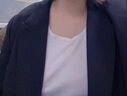 尚都比拉休閑通勤西裝外套女春秋寬松外套高級(jí)感穿搭小西服 黑色 L  曬單實(shí)拍圖