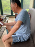 三槍?zhuān)═HREEGUN）睡衣男夏季純棉薄款短袖短褲休閑時(shí)尚家居服夏天男士套裝可外穿 96004 XL 男(建議140-160斤) 曬單實(shí)拍圖