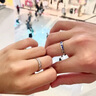 老鳳祥一鹿有你銀情侶戒指一對戒男女七夕情人節(jié)禮物送男女朋友老婆 一鹿有你戒指【品牌專屬禮盒】 曬單實(shí)拍圖