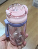 富光兒童水杯塑料tritan材質(zhì)吸管杯帶背帶幼兒園小學(xué)生用隨手杯太空杯 粉色 塔塔吸管杯500ml 曬單實(shí)拍圖