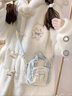 春乏加絨外套女冬季新款刺繡可愛(ài)學(xué)生森系少女寬松厚實(shí)仿羊羔絨棉服女 奶白色復合加絨款(里面有絨毛 2XL 建議131-145斤 曬單實(shí)拍圖