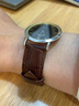 歐格利（Aurgelly）牛皮表帶適用手表帶真皮表帶男皮表帶手表配件男士表帶配換裝工具 金扣啡色皮帶-19mm 曬單實(shí)拍圖