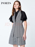 PORTS寶姿  新品商場同款女裝經(jīng)典千鳥格露背西裝馬甲SN8J011HFD049 白/黑色 S (4) 曬單實拍圖