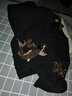 簡(jiǎn)拓 2024夏季新款中國風(fēng)刺繡印花純棉短袖T恤 潮牌寬松大碼男女半袖 2012黑色 M碼 曬單實(shí)拍圖