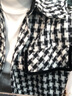 Olrain歐芮兒千鳥(niǎo)格子襯衫女裝秋冬寬松顯瘦時(shí)尚英倫風(fēng)設計感上衣 千鳥(niǎo)格 M 曬單實(shí)拍圖