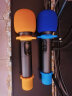 舒籁（suly） 麦克风KTV包厢配件无线手持话筒保护套防滑圈四角圈咪头海绵防喷套防摔防滚硅胶手持 1.0蓝色+橙色3件套，各1套 实拍图