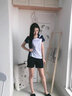 圣希奴（SaintsYno）新款夏季羽毛球服女套裝運動(dòng)服男短袖比賽訓練隊服裝團購訂制 1010白色女套裝【配短裙白色】 S 曬單實(shí)拍圖
