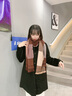 瑪麗亞·古琦（MARJA KURKI）絲光羊毛圍巾女冬媽媽款 保暖女士圍巾披肩兩用禮盒裝 格紋圍脖女 棕色 曬單實(shí)拍圖