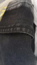 羅蒙（ROMON）秋冬加絨加厚牛仔外套男中長(zhǎng)款寬松潮時(shí)尚連帽夾克冬裝保暖棉服 2132黑灰 3XL 曬單實(shí)拍圖