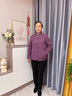 恰凡（QIAFAN）中年媽媽裝加絨外套內(nèi)搭開衫保暖加厚上衣服中老年女裝打底小棉襖 紫色 XL 建議80-100斤 曬單實(shí)拍圖