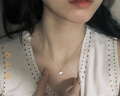 周百福周百福 K18彩金一貝子項鏈女士貝殼吊墜玫骨鏈生日禮物送女友老婆 K彩金一貝子項鏈 曬單實拍圖