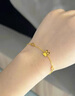 周六福5G工藝黃金手鏈女甜心兔生肖兔手鏈計價(jià)A0710504 約2.29g 16+3cm  曬單實(shí)拍圖
