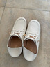 他她（TATA）QQ軟糖英倫單鞋女真皮厚底牛津鞋小皮鞋豆豆鞋新7A421CM4 7A421CM4米白（踩跟款） 37 曬單實(shí)拍圖