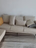 简派印橡 沙发 布艺沙发简约现代大小户型客厅家具北欧轻奢沙发组合XH-8123B 卡其色 三人位（2.1米）+脚踏 实拍图