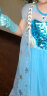 忆爱冰雪奇缘爱莎公主裙夏季艾莎女王女童连衣裙儿童节生日礼物礼服 夏款 冰雪蓝 120cm 实拍图