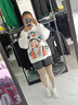 歐貝汐煙灰色高腰牛仔短褲女春夏春秋冬毛邊新款不規(guī)則寬松學(xué)生熱褲潮 6713灰色 L 曬單實(shí)拍圖