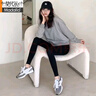 莫代爾加絨加厚鯊魚褲女秋冬保暖外穿潤膚加絨2025新款高腰顯瘦打底褲 黑色[超厚櫻花絨] 小碼[80-110斤] 曬單實拍圖