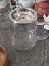 特厚木把玻璃公道杯茶漏一體茶器功道分茶杯茶海茶壺加厚耐熱側把 加厚-360ML直身公杯+304茶漏 曬單實(shí)拍圖