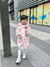 G.DUCKKIDS兒童羽絨服女童中長(cháng)款韓版洋氣公主亮面免洗白鴨絨加厚保暖外套 彩虹粉 120 曬單實(shí)拍圖