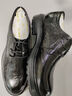 零度Zero男士皮鞋秋冬新款真皮商務(wù)通勤德比鞋寬楦舒適手抓紋婚鞋 黑色 40 (250mm) 曬單實(shí)拍圖