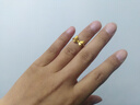 中國黃金（CHINA GOLD）黃金戒指女足金蝴蝶結在逃公主金戒指七夕禮物送送女友 【圈號13】金重約0.93g 曬單實拍圖