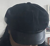 桑紀秋冬美拉德穿搭帽子女復古畫家貝雷帽顯臉小云朵八角帽潮百搭鴨舌 黑色 均碼（54-58）微調節(jié)繩 曬單實拍圖