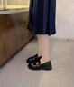 ZHR厚底樂福鞋女2025春季新款英倫鏡面小皮鞋百搭舒適軟底一腳蹬單鞋 鏡面黑 37 曬單實拍圖