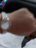 诺宝尔（NUOBAOER）手表 女时尚镶钻女士石英手表防水学生情侣手表网红同款女生腕表 白色玫瑰金-数字表盘 实拍图