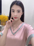 莫代爾冰絲睡衣女夏季薄款短袖七分褲套裝女士夏天休閑2025年新款家居服 2132-豆沙粉 L 曬單實(shí)拍圖