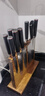 卡閱日本大馬士革鋼菜刀廚刀全套家用廚具不銹鋼刀具德國廚師廚房套裝 日本大馬士革鋼-青龍 9件套 曬單實(shí)拍圖