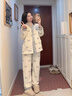 ARTFULMOM月子服秋冬款孕婦睡衣冬季產(chǎn)后哺乳孕期法蘭絨加厚喂奶家居服套裝 藍色蝴蝶 L【建議：90-125斤】 曬單實(shí)拍圖