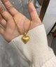 瑞諾黃金愛心項(xiàng)鏈女新款999足金心形時(shí)尚套鏈鎖骨鏈七夕禮物送女友 精美包裝 曬單實(shí)拍圖