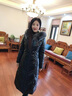蔻伊婭羽絨服女中長(zhǎng)款2025秋冬季新款修身皮衣狐貍毛領(lǐng)連帽外套女裝 黑色【深灰狐貍毛領(lǐng)】 XL 建議115-125斤 曬單實(shí)拍圖